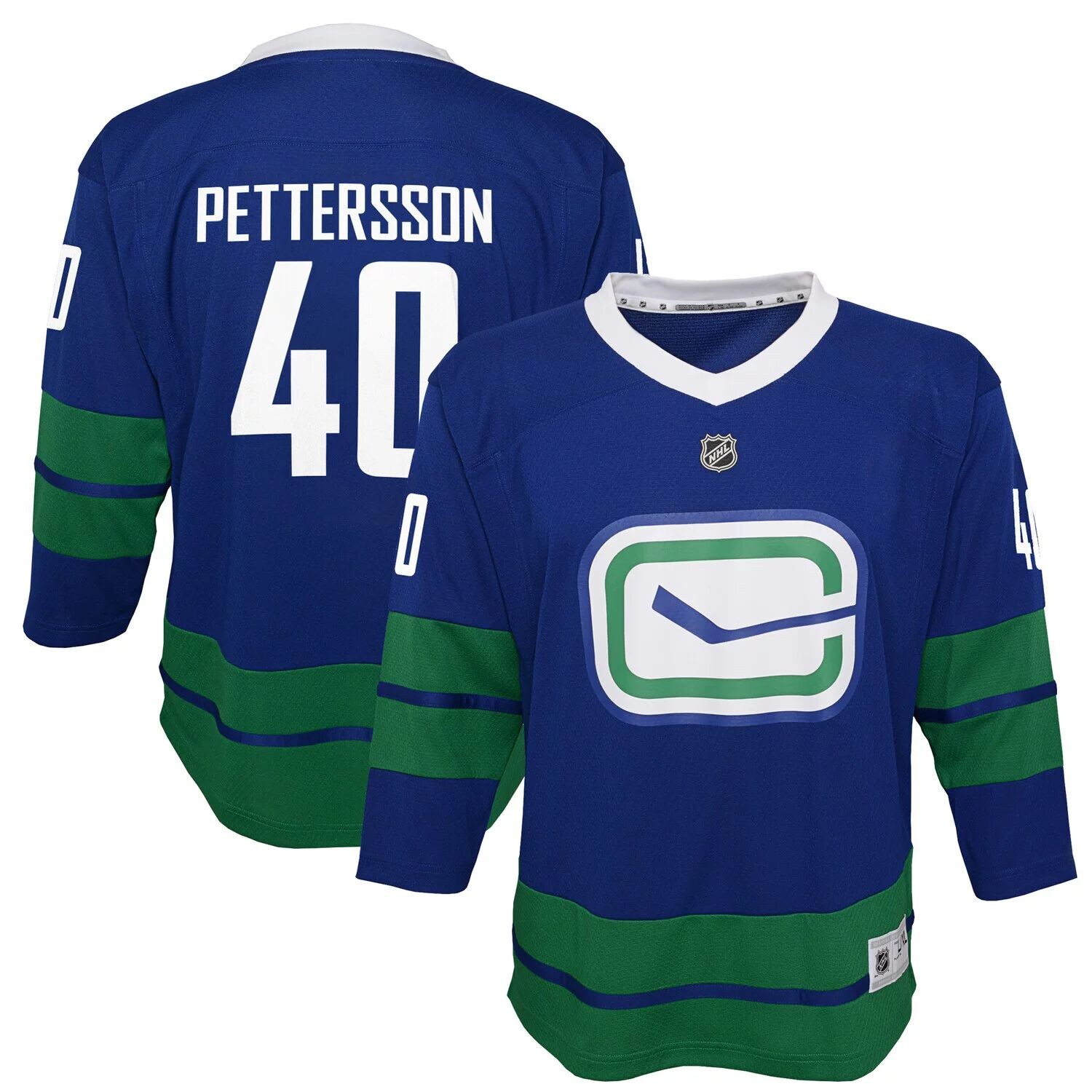 

Молодежная футболка Элиаса Петтерссона Royal Vancouver Canucks 2019/20, альтернативная реплика игрока Outerstuff