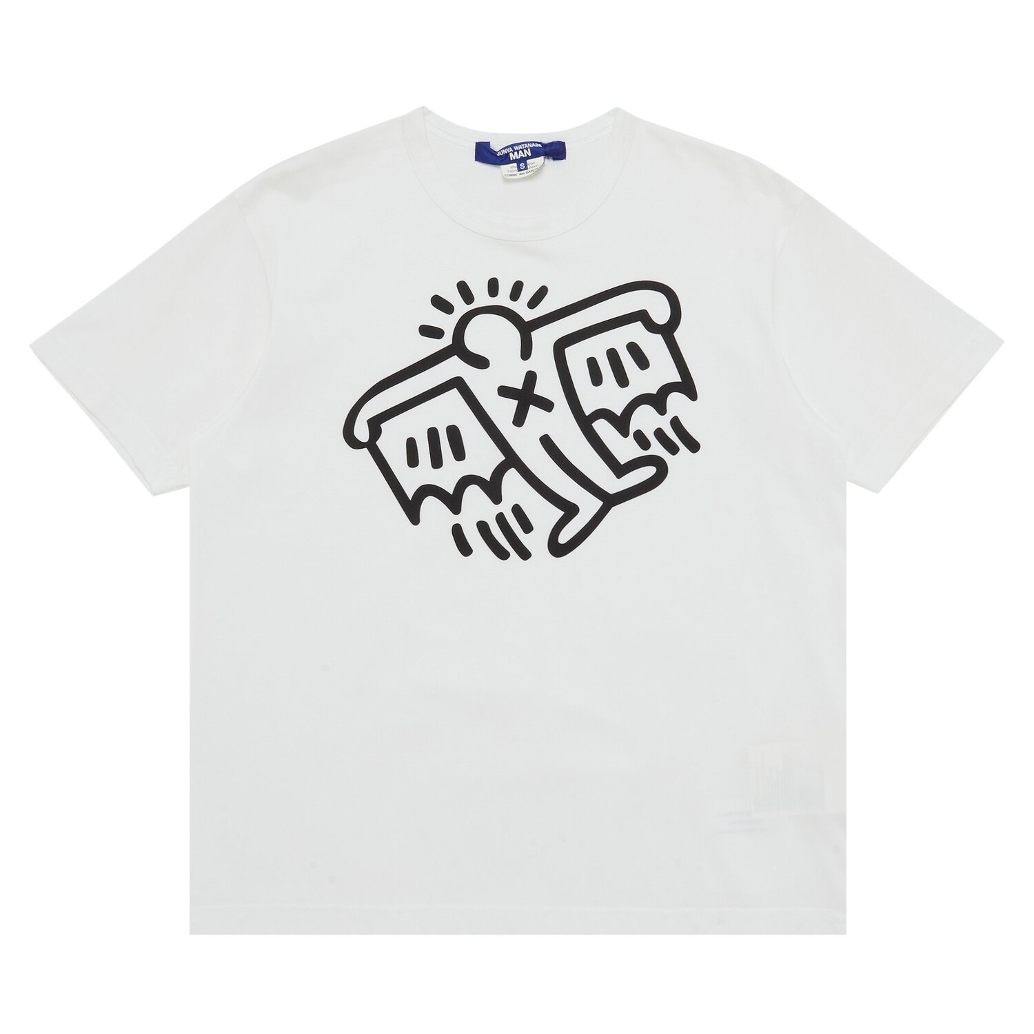 

Футболка с принтом Junya Watanabe x Keith Haring, Белая, Белый