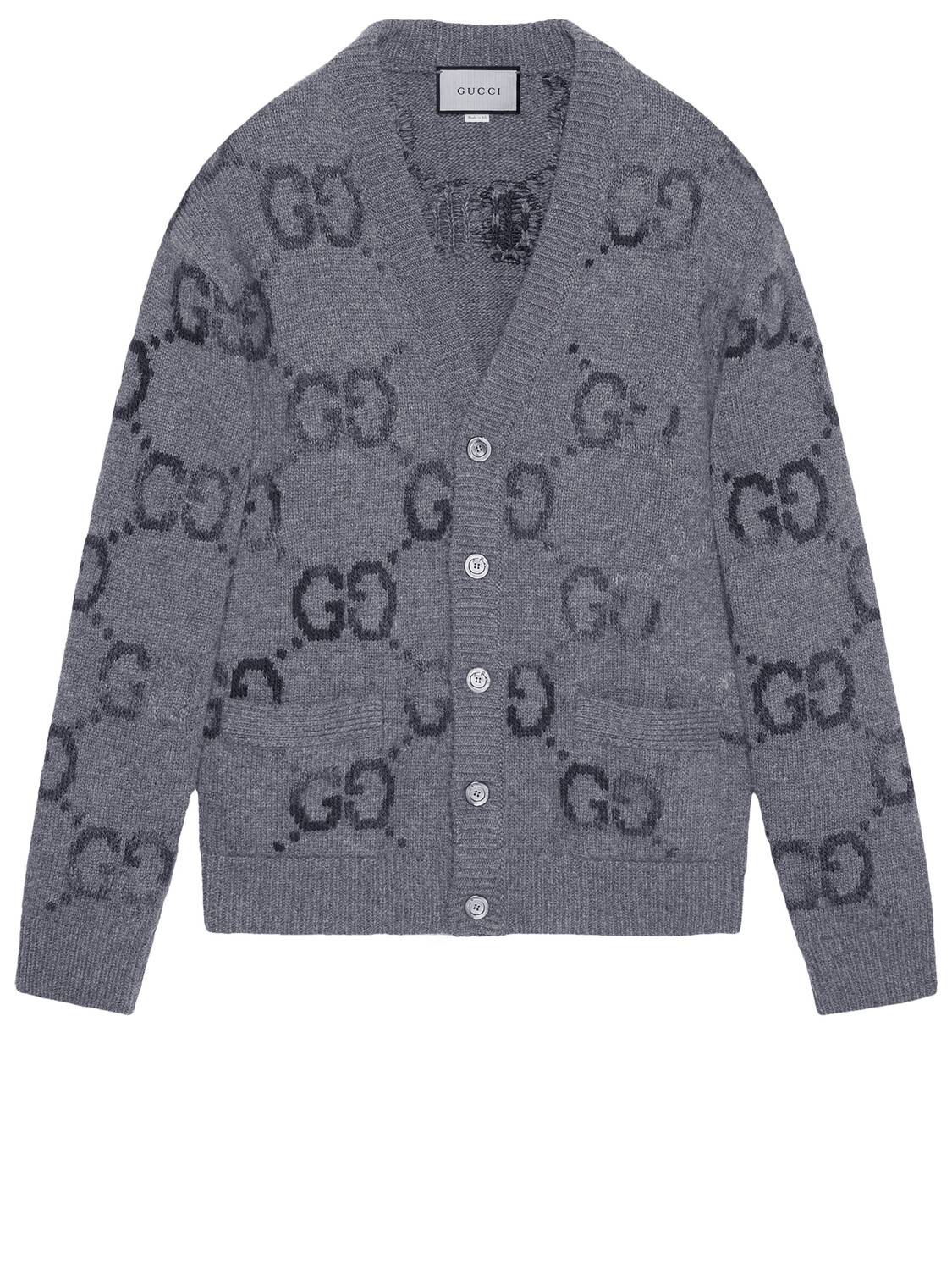 

Кардиган Gucci GG wool, серый