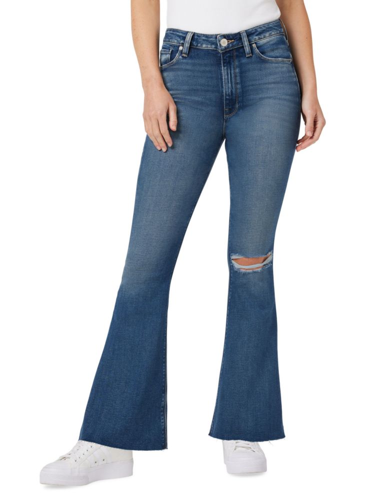 Расклешенные джинсы с высокой посадкой Holly Hudson, цвет Serene Blue