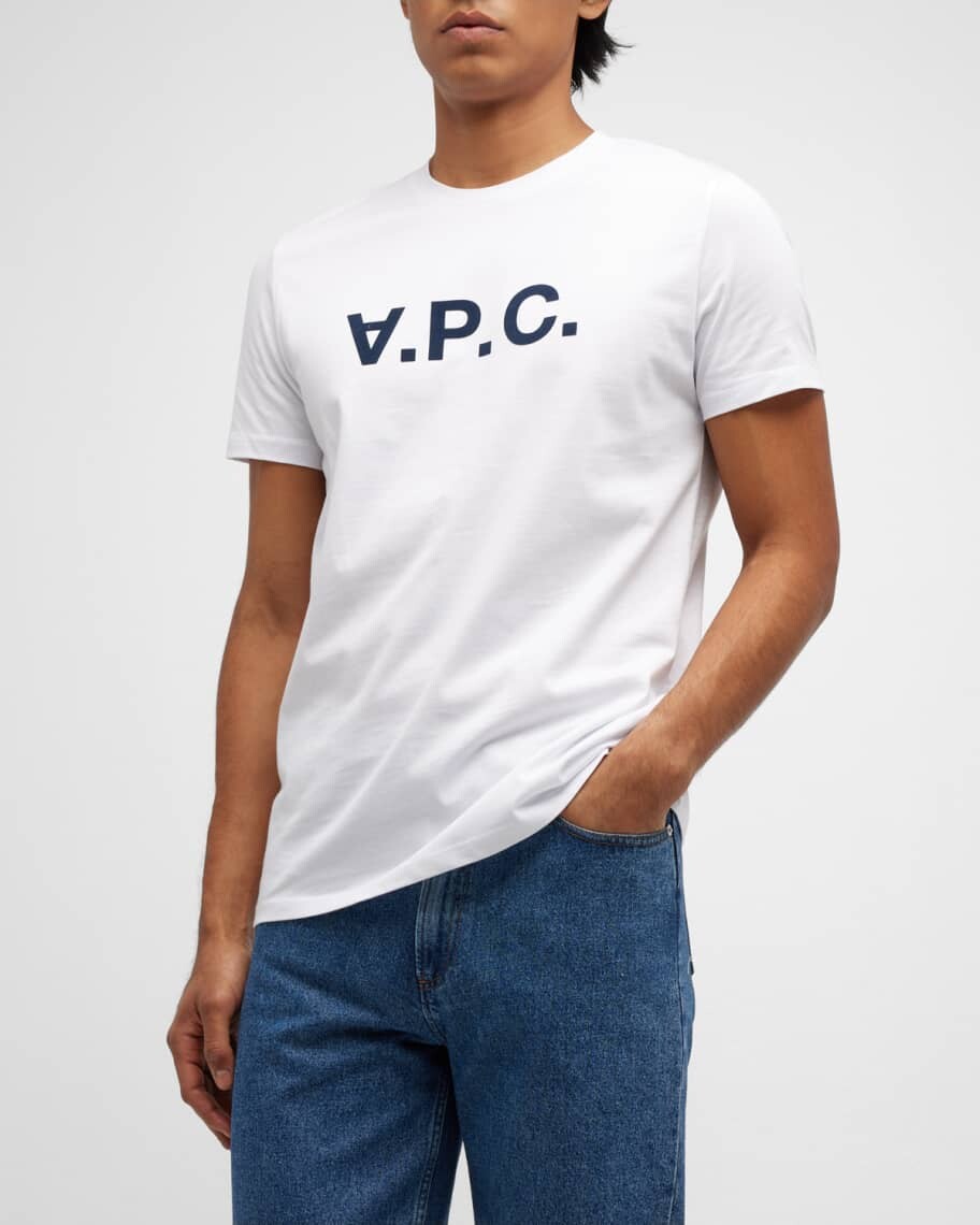 

Мужская футболка с вышитым логотипом A.P.C.