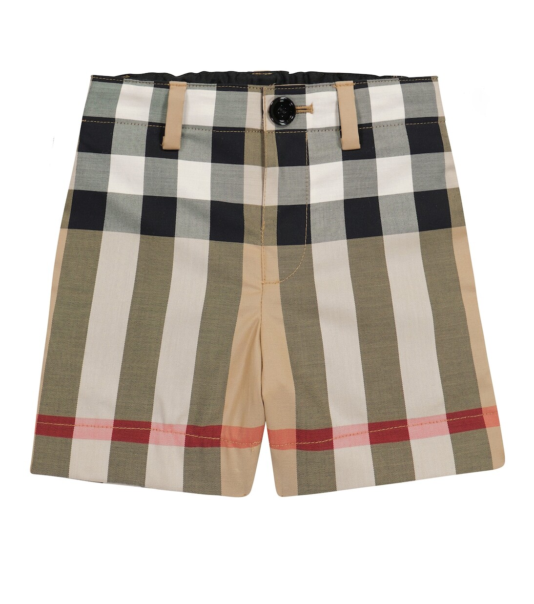 

Детские шорты из хлопка в клетку Burberry Kids, коричневый