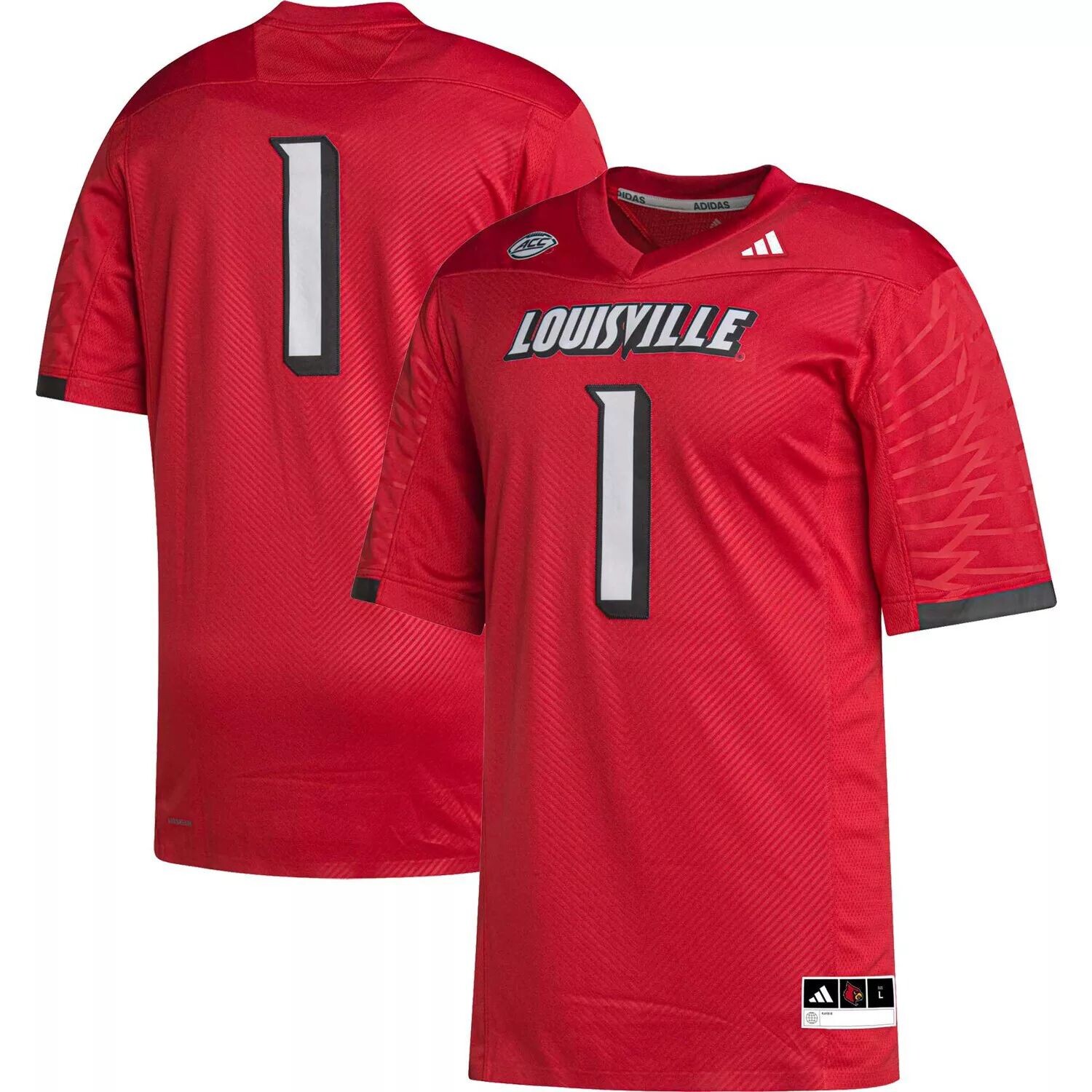

Мужская футболка #1 Cardinal Louisville Cardinals Premier adidas