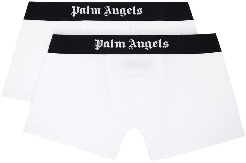 

Комплект из двух белых боксеров Palm Angels