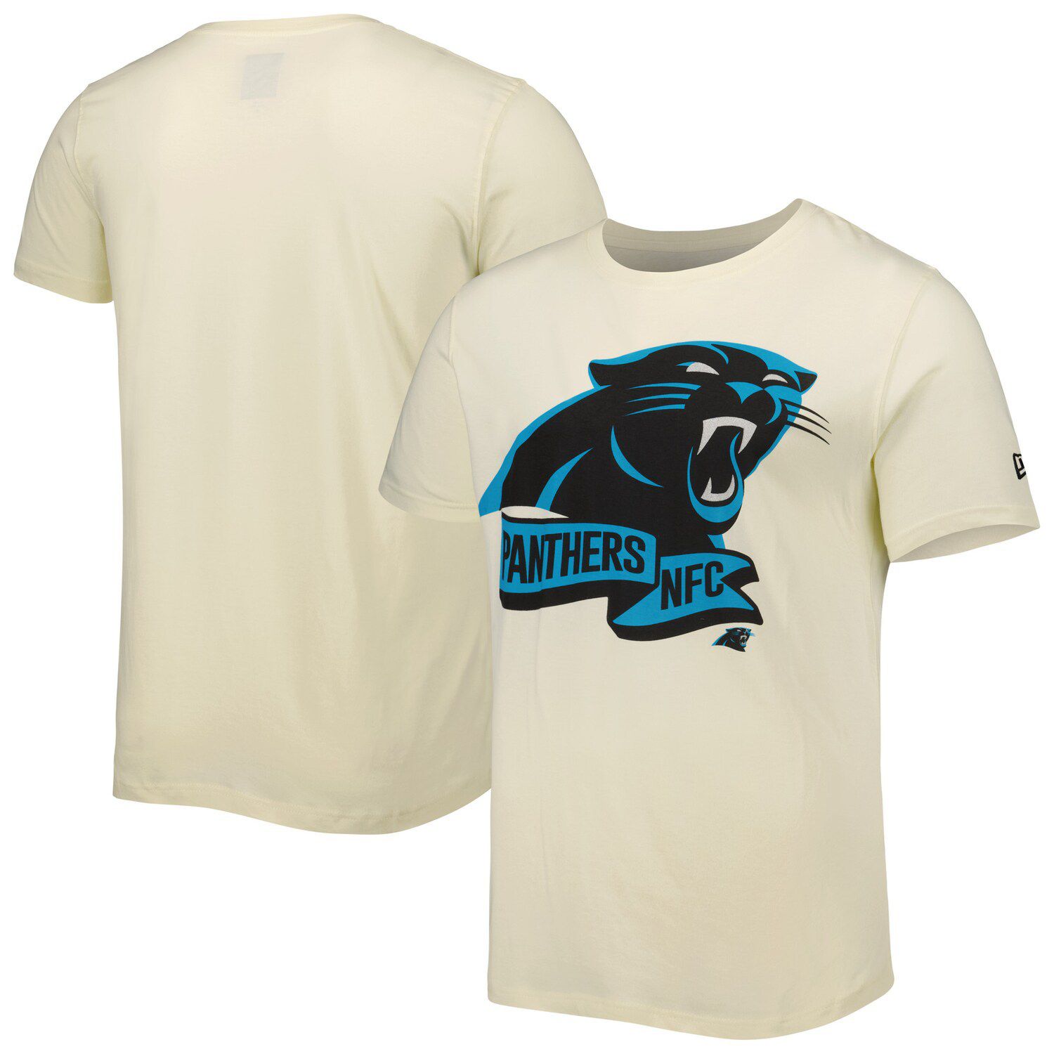 

Мужская кремовая футболка Carolina Panthers Sideline Chrome New Era, Бежевый