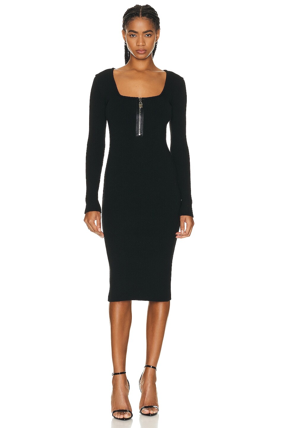 

Платье Tom Ford Square Neck Zip, черный
