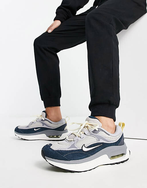 

Серые и темно-синие кроссовки Nike Air Max Bliss