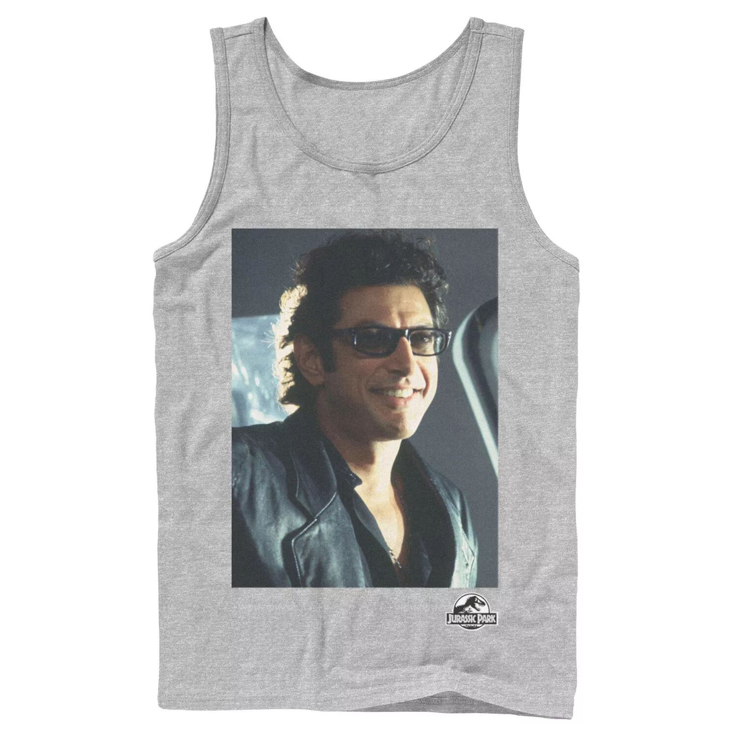

Мужская майка с рисунком Jurassic Park Goldblum Sly Smile Licensed Character