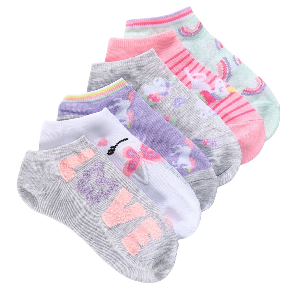 цена Набор из 6 детских носков-невидимок Sof Sole, цвет unicorn prints