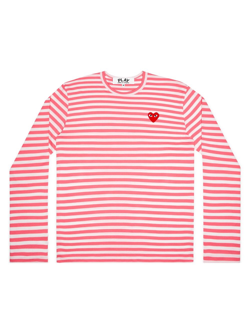 

Полосатая рубашка с длинными рукавами Comme des Garçons PLAY, розовый