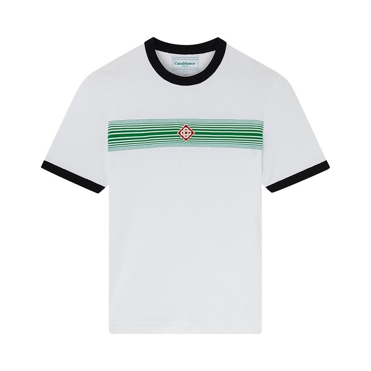 

Футболка Casablanca Ringer 'Gradient Stripe', белый