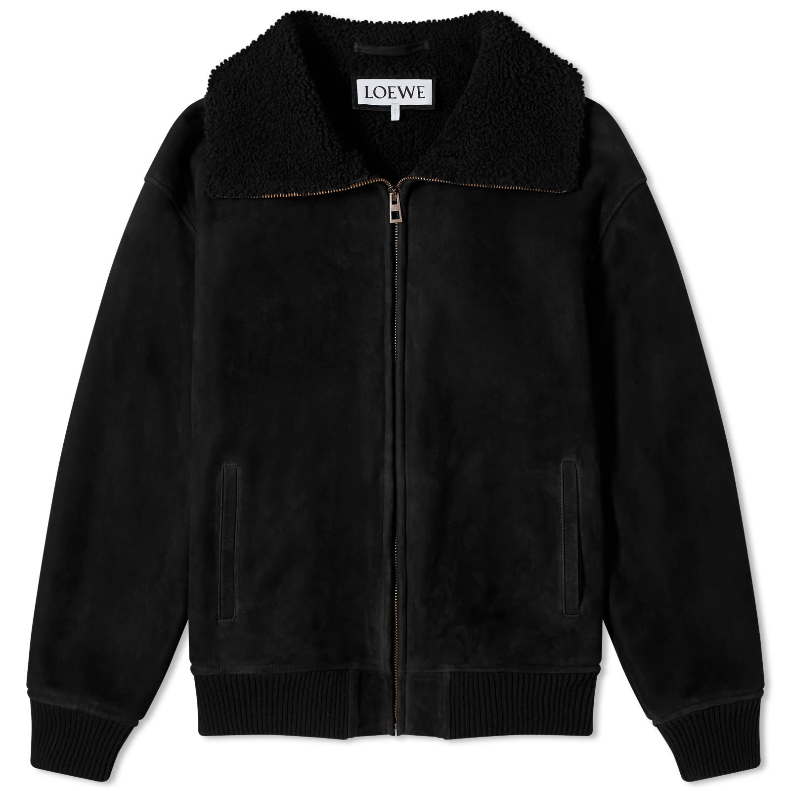 

Куртка бомбер Loewe Shearling Bomber, черный