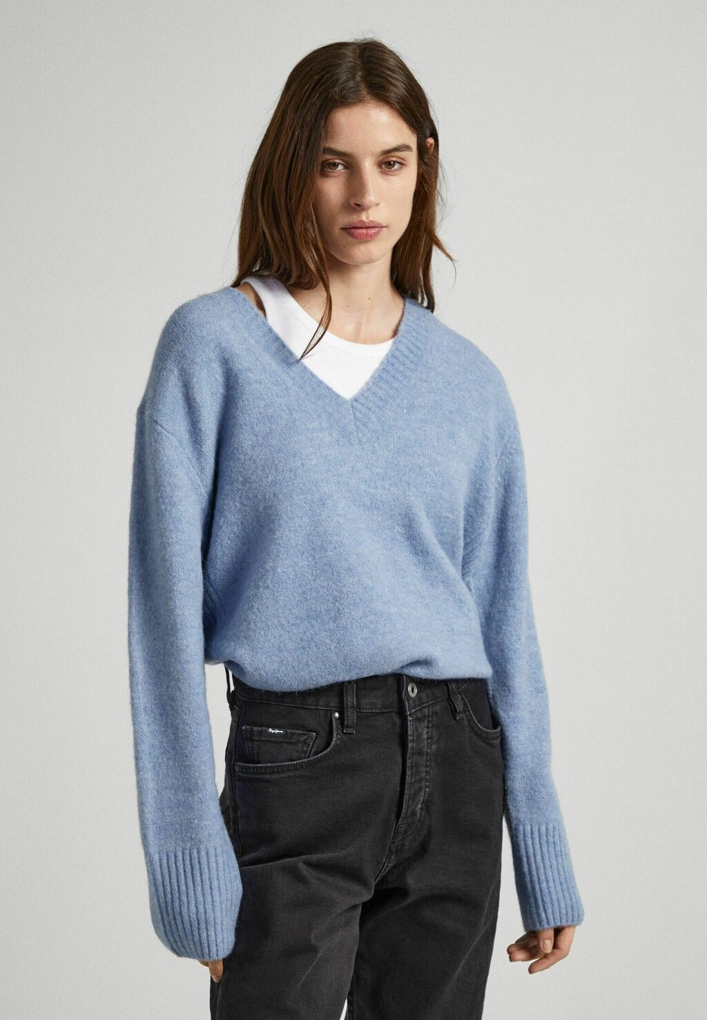 

Свитшот Pepe Jeans DENISSE V NECK, цвет steel blue blue