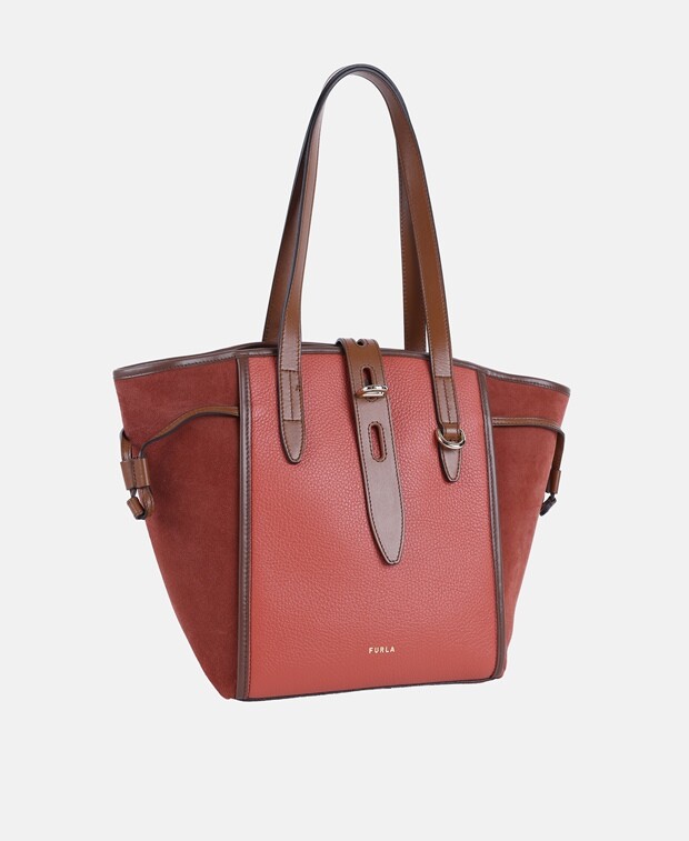 

Кожаная сумка шоппер Furla, темно-красный