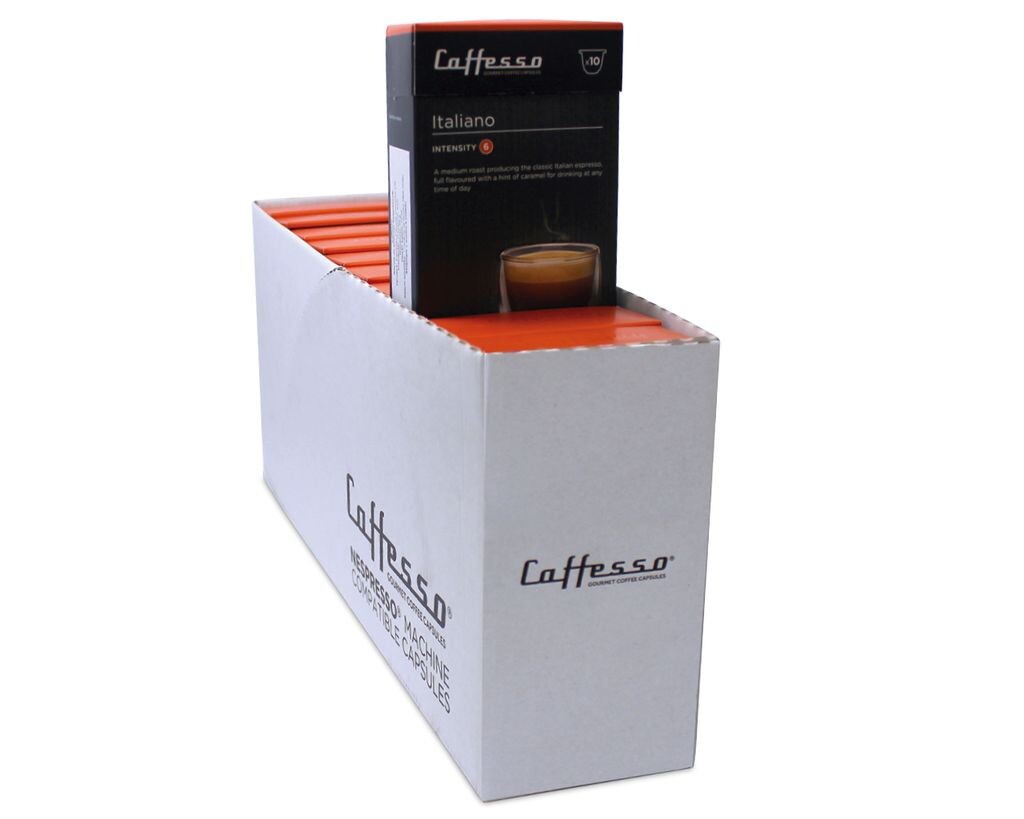 

Caffesso Italiano PACK 100ks - 100% совместимые капсулы для кофемашин Nespresso, DeLonghi и Krups