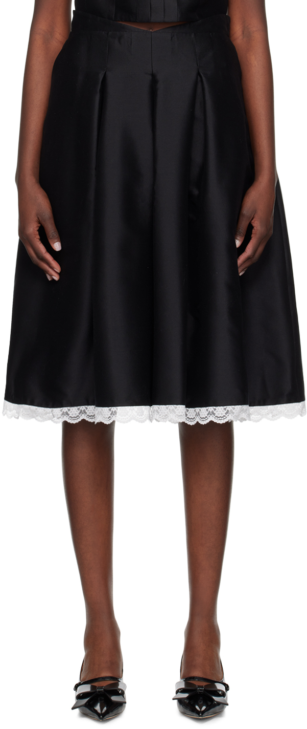 Черная юбка-миди с вытачками Shushu/Tong белое асимметричное мини платье shushu tong