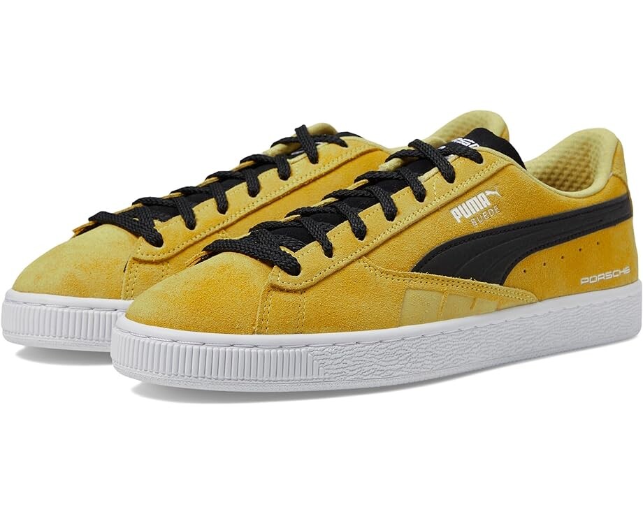 Кроссовки PUMA Porsche Legacy Suede, цвет Sport Yellow/PUMA Black