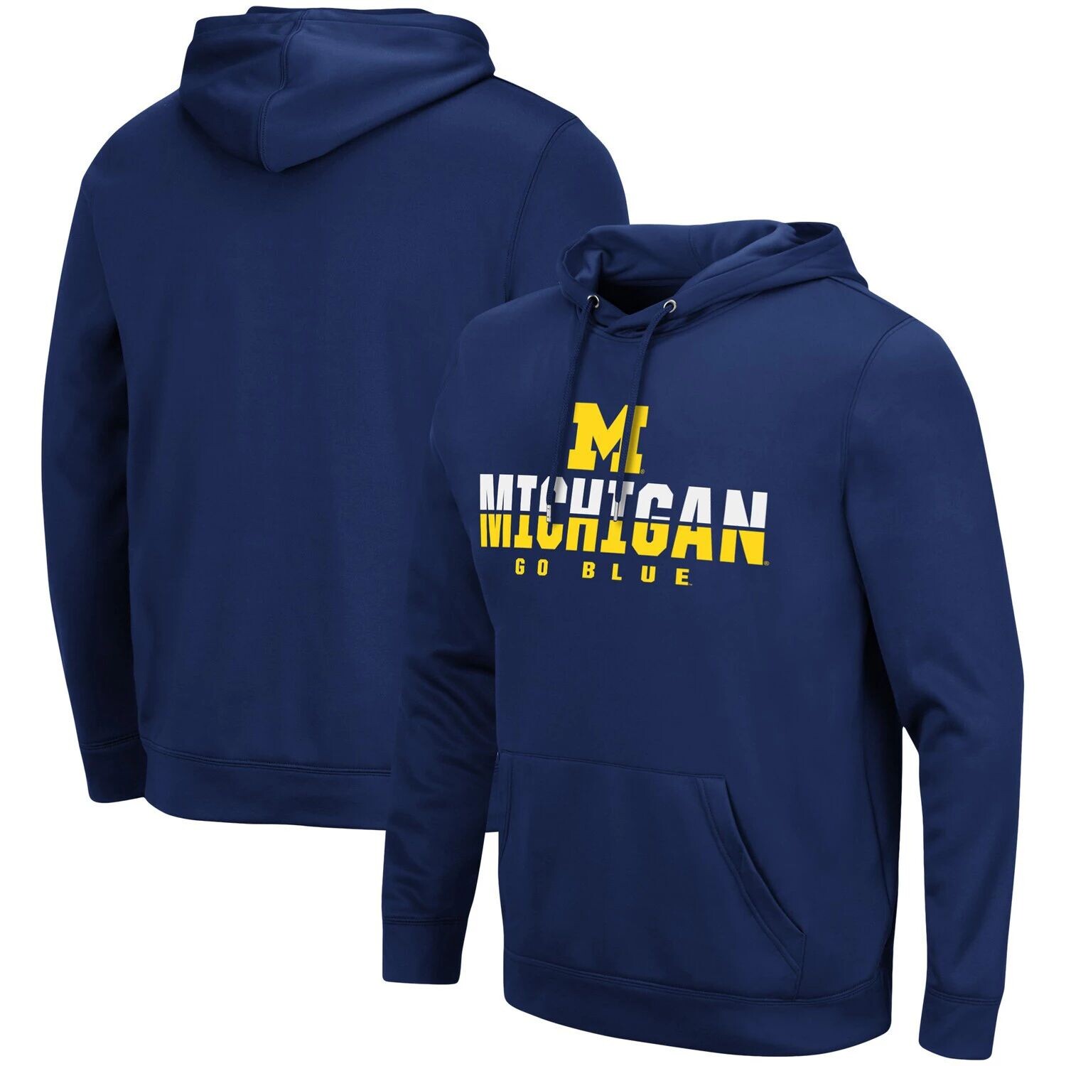 

Мужской темно-синий пуловер с капюшоном Michigan Wolverines Lantern Colosseum