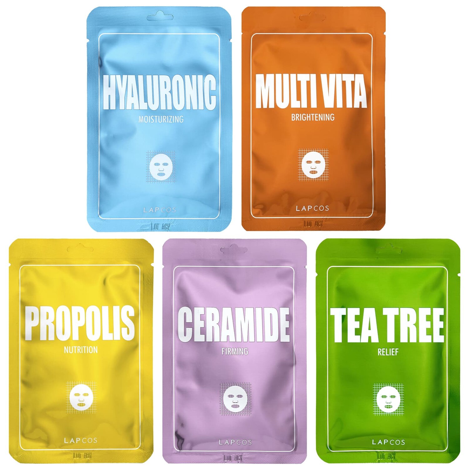 

Variety 5 Beauty Masks Derma Care, 5 шт., По 25 мл (0,84 жидк. Унции), Lapcos