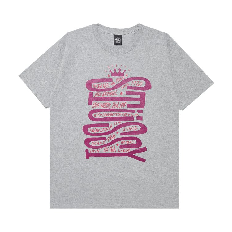 

Футболка Stussy Sideways 'Grey Heather', серый