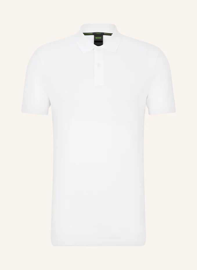Рубашка-поло из пике pio стандартного кроя Boss, белый цена и фото