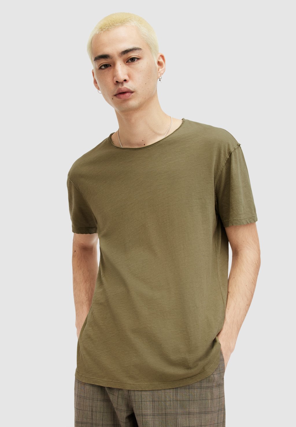Базовая футболка FIGURE SS CREW AllSaints, цвет avo green цена и фото