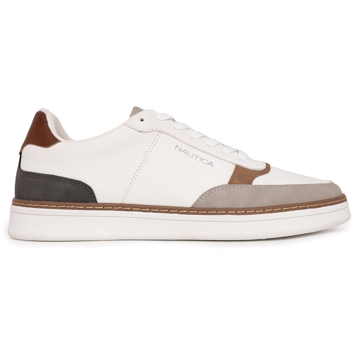 

Кроссовки на шнуровке с логотипом Nautica, цвет Bright White