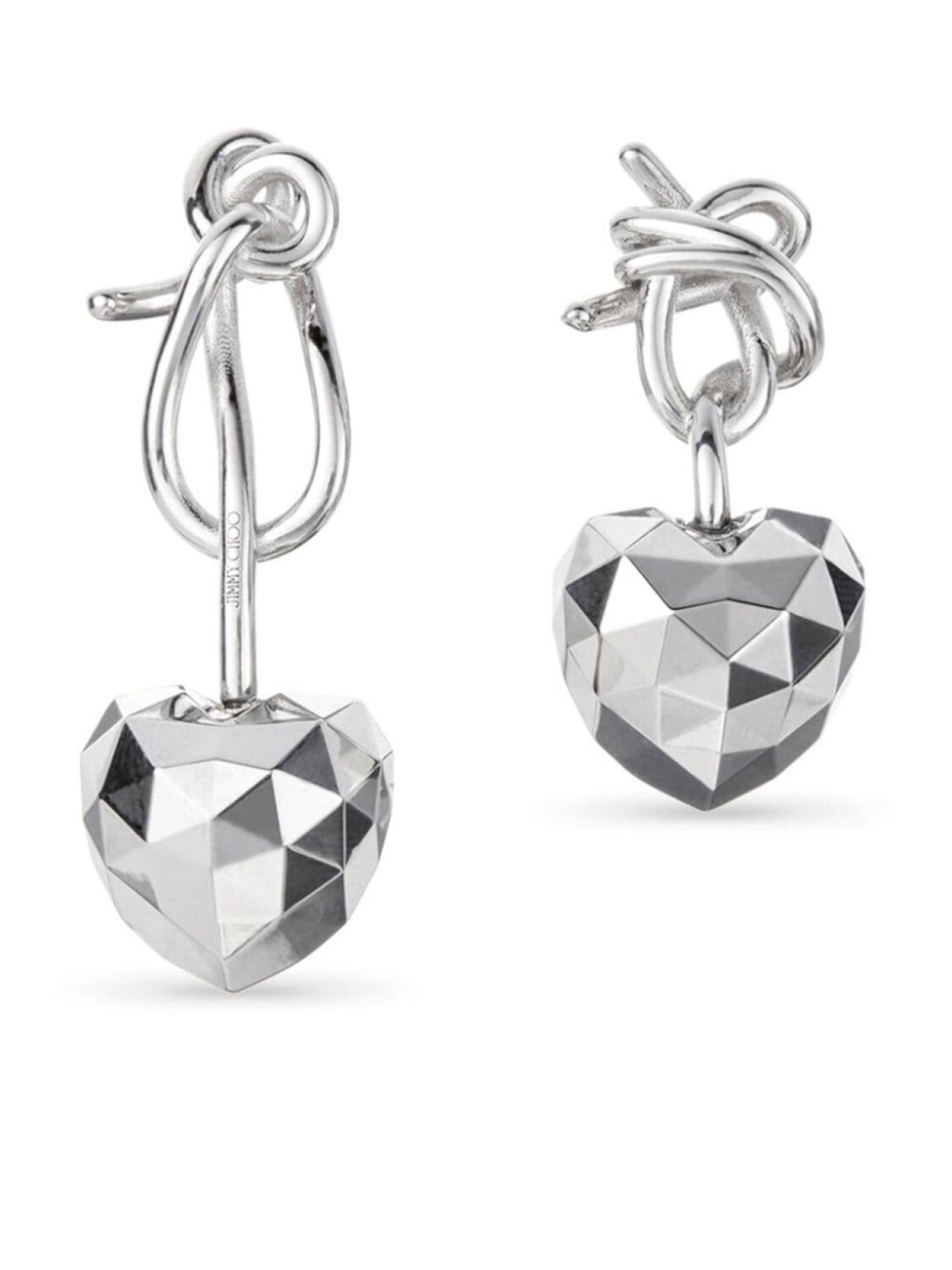 

Серьги-подвески Faceted Jimmy Choo, серебряный