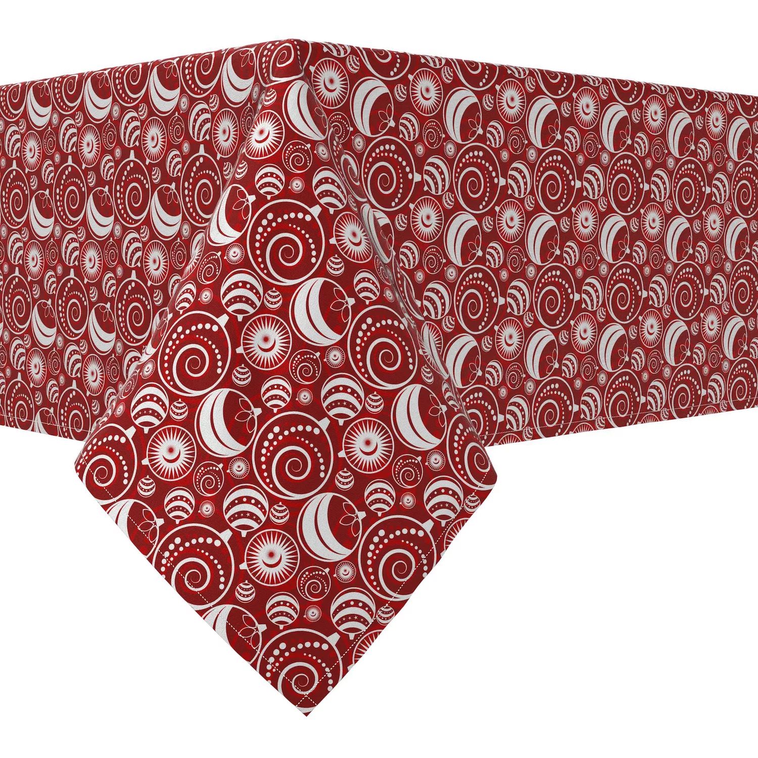 Прямоугольная скатерть, 100 % хлопок, 60x104 дюйма, рождественские украшения, красный цвет