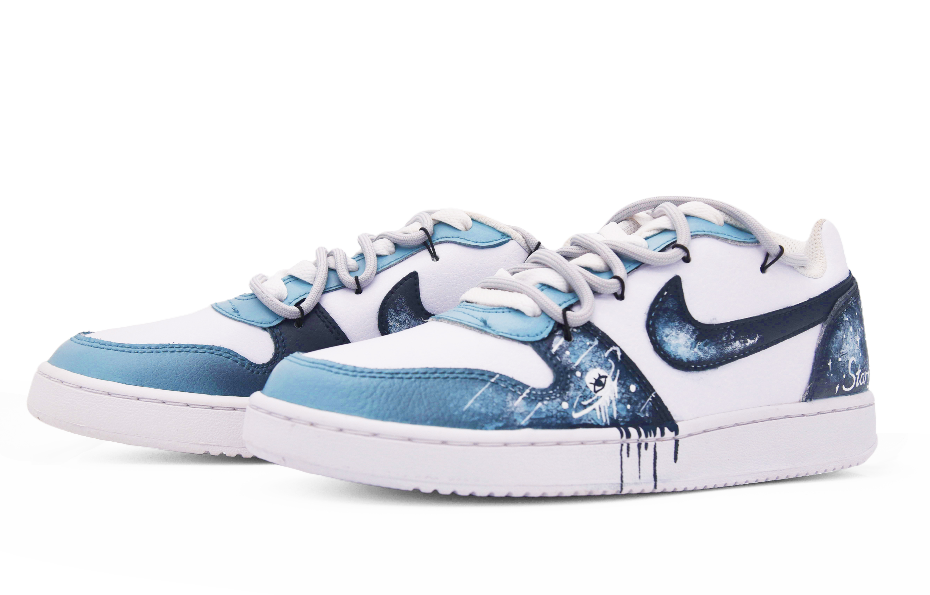 

Кроссовки Nike EBERNON Skateboarding Shoes Women's Low-top White/blue, синий