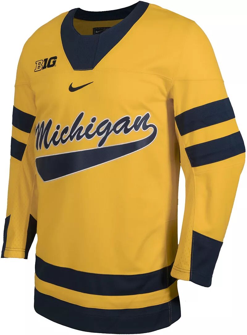 

Мужская хоккейная майка Jordan Michigan Wolverines Maize Replica Nike