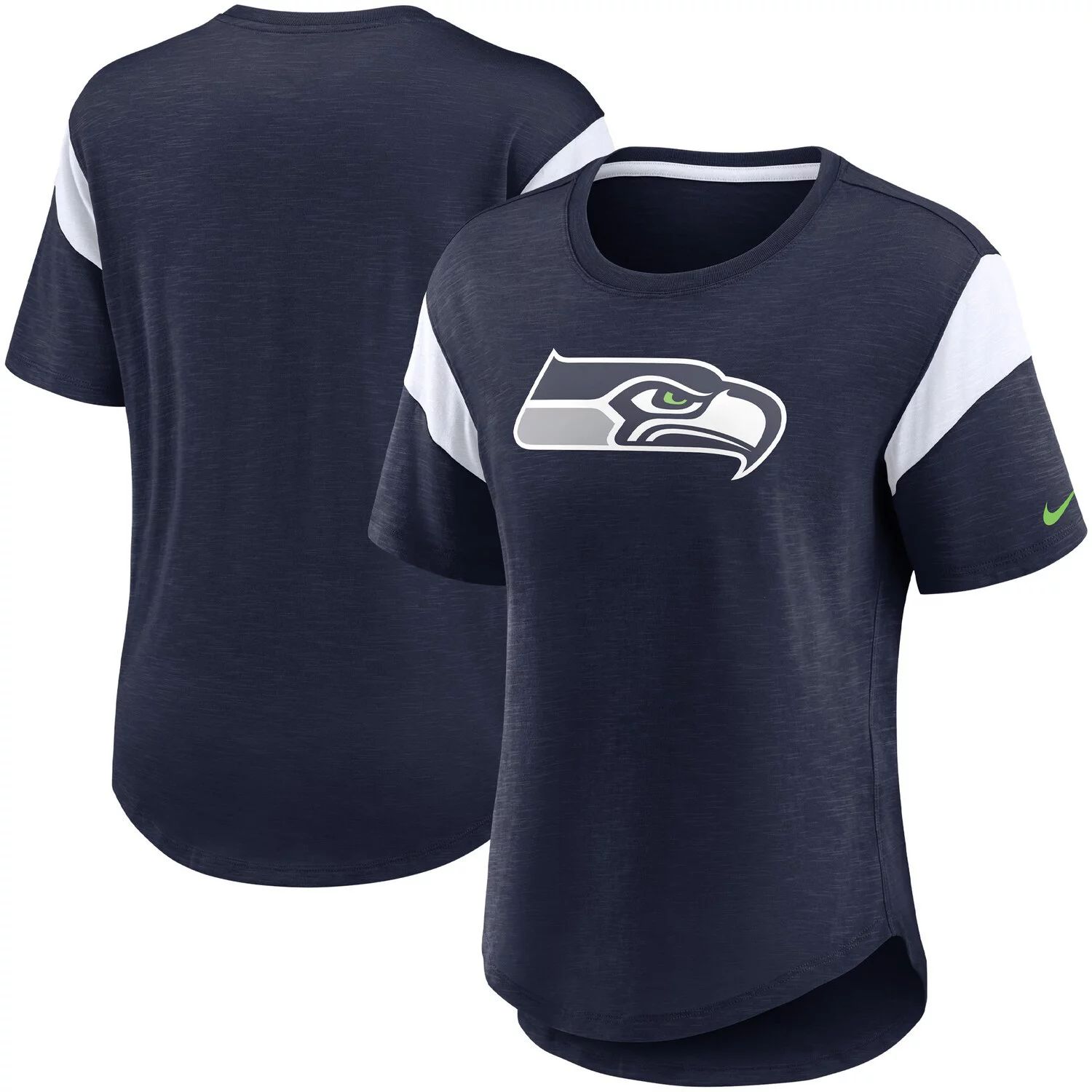 

Женская модная футболка с логотипом Nike Heathered College Seattle Seahawks Primary Slub Nike