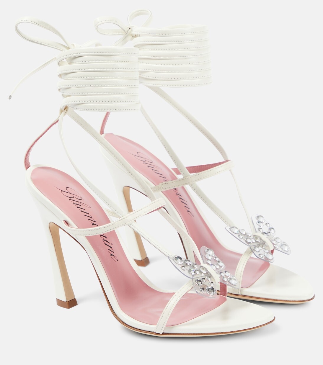 

Кожаные сандалии butterfly 105 Blumarine, белый