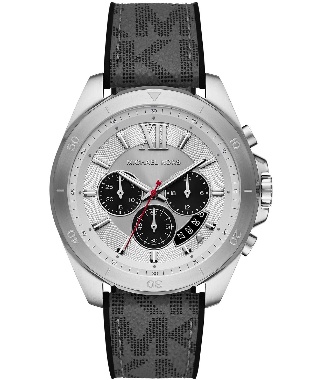 

Мужские часы Brecken Grey из поливинилхлорида и черного силиконового ремешка, 45 мм Michael Kors