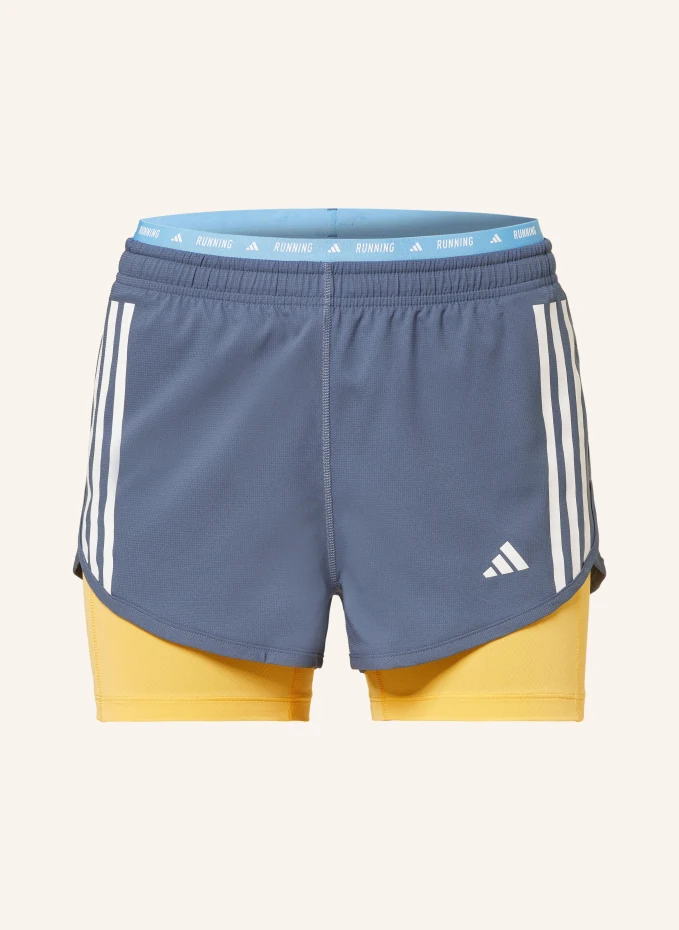 

Own the run шорты для бега 2-в-1 Adidas, желтый