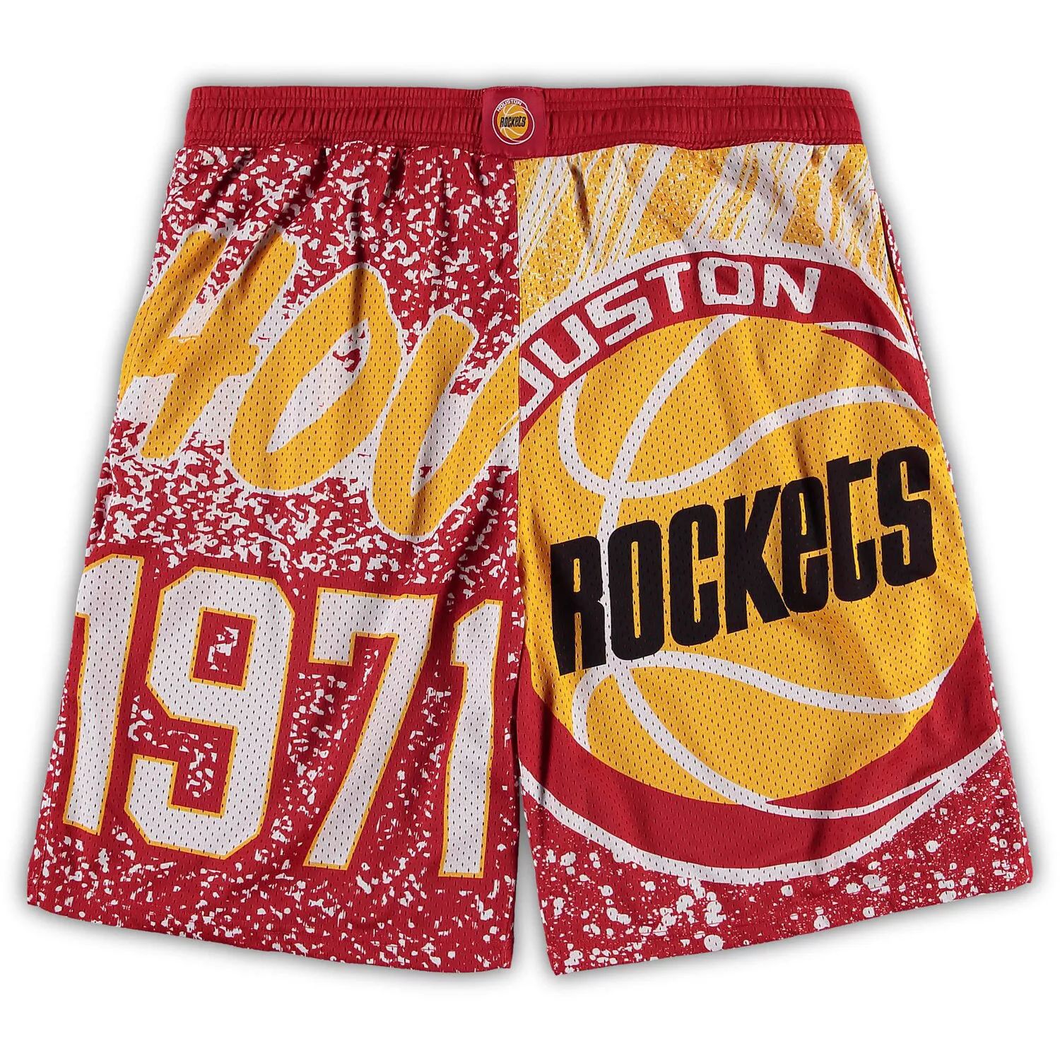 

Мужские шорты Mitchell & Ness Red Houston Rockets Big & Tall Hardwood Classics Jumbotron