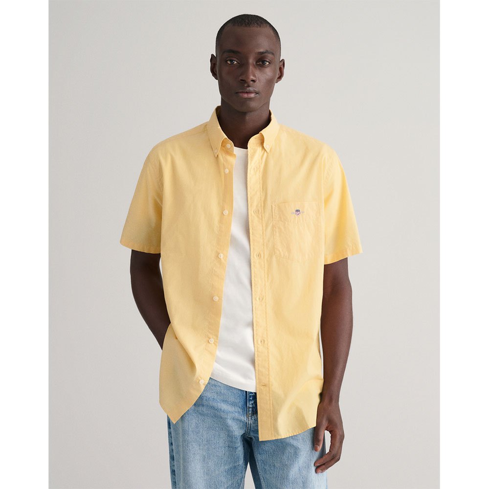 Рубашка с коротким рукавом Gant Reg Poplin, желтый