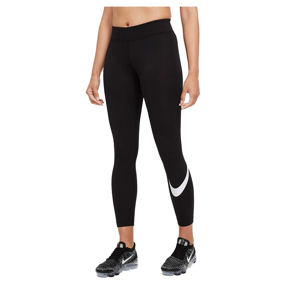 

Леггинсы спортивные Nike Sportswear Essential Swoosh Graphic Mid Rise, черный
