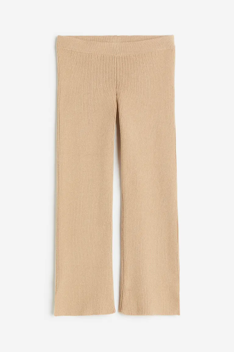 

Леггинсы с эластичным трикотажем H&M, бежевый