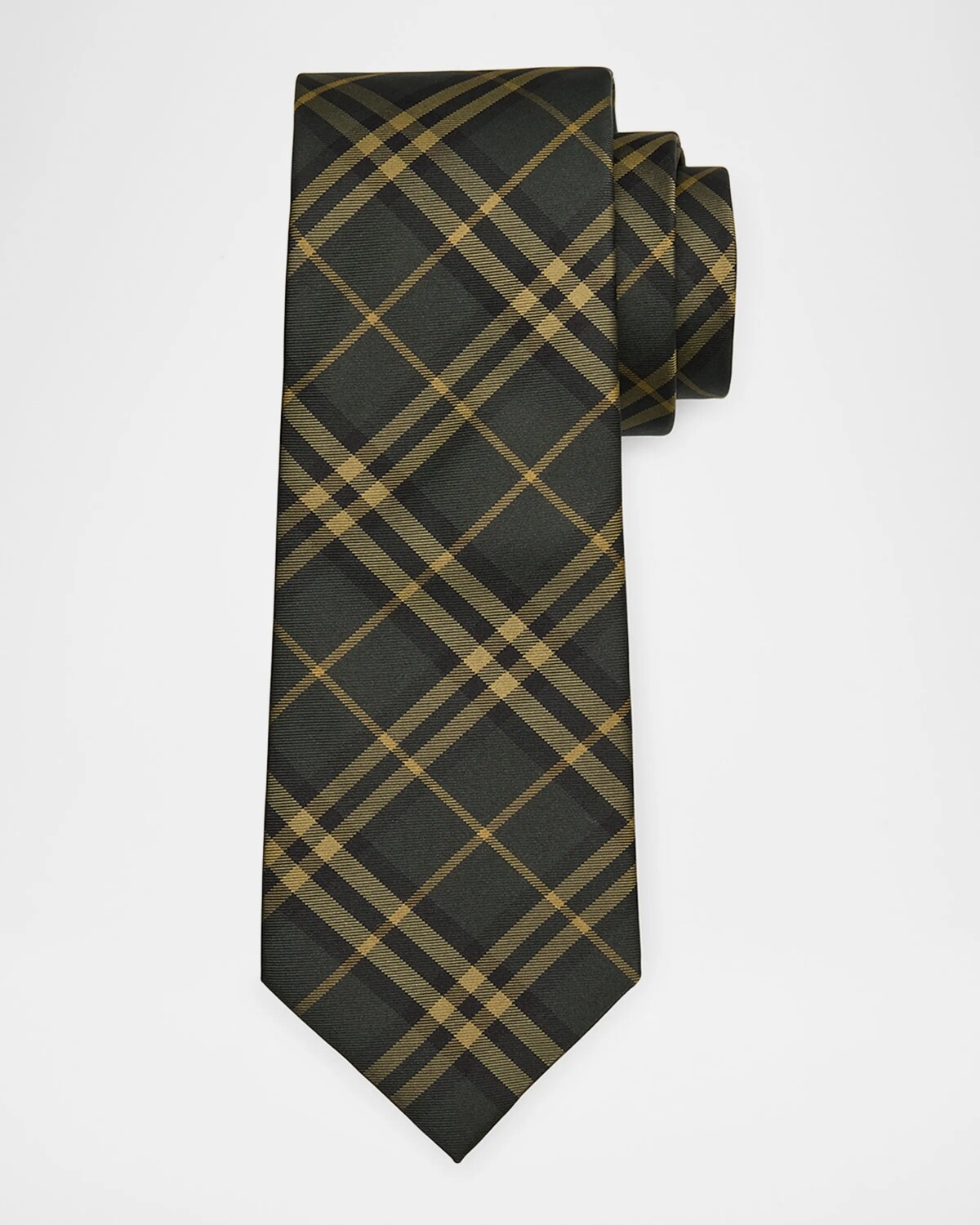 

Мужской шелковый галстук в клетку Shadow Check Burberry, цвет Shadow Ip Check