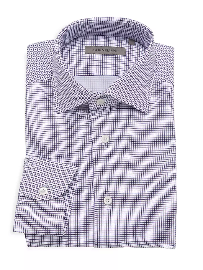 

Рубашка на пуговицах Micro Check Tech Corneliani, белый