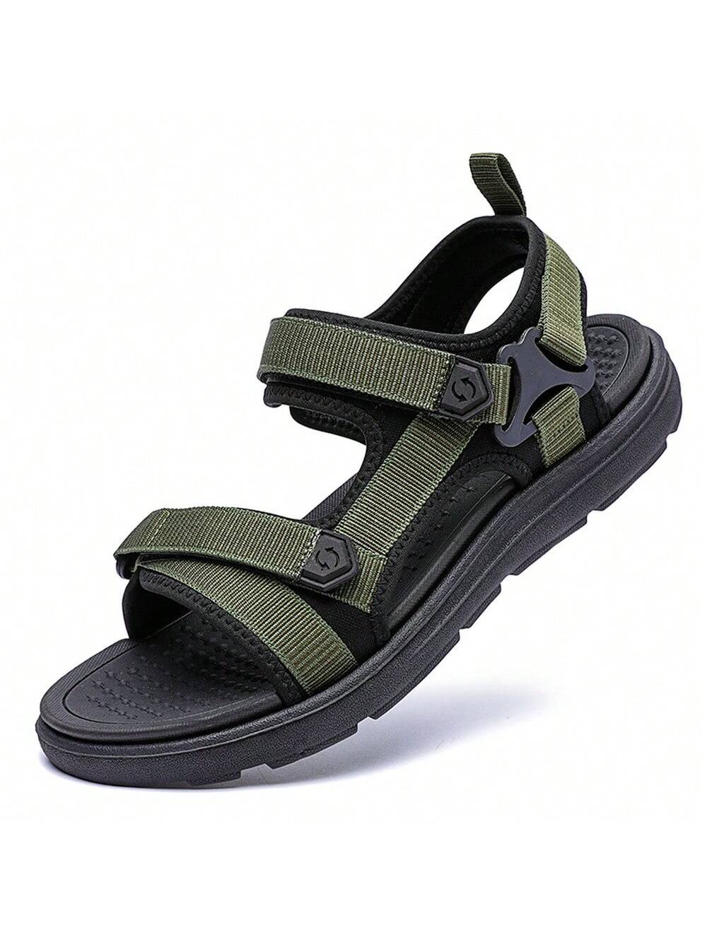 Мужские дышащие летние сандалии, зеленый сандалии для мужчин 2021 летняя мужская пляжная обувь нескользящие мужские сандалии износостойкие дышащие тапочки спортивная обувь для но