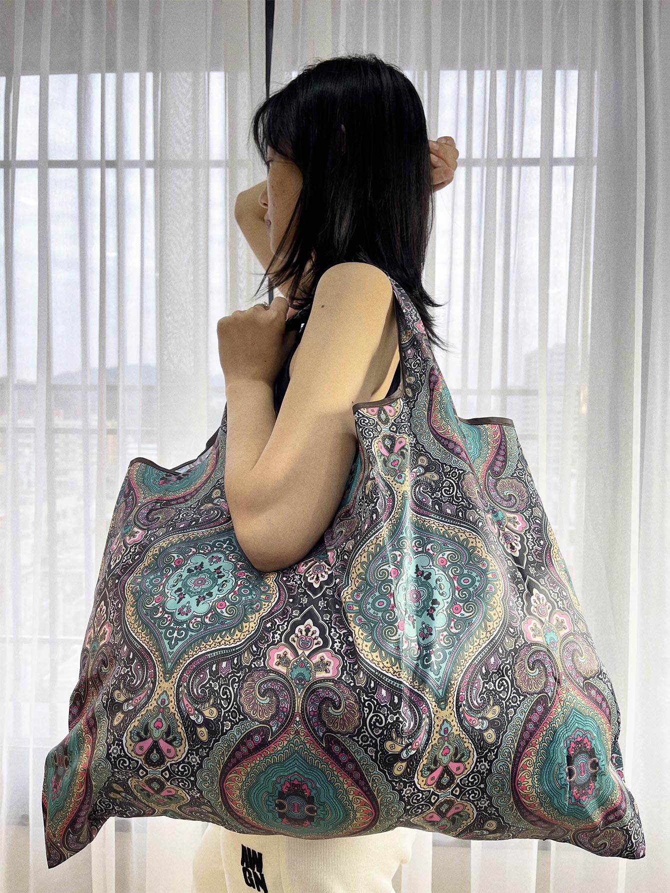 Большая сумка с принтом пейсли, многоцветный сумка с вышивкой пейсли accessorize мультиколор