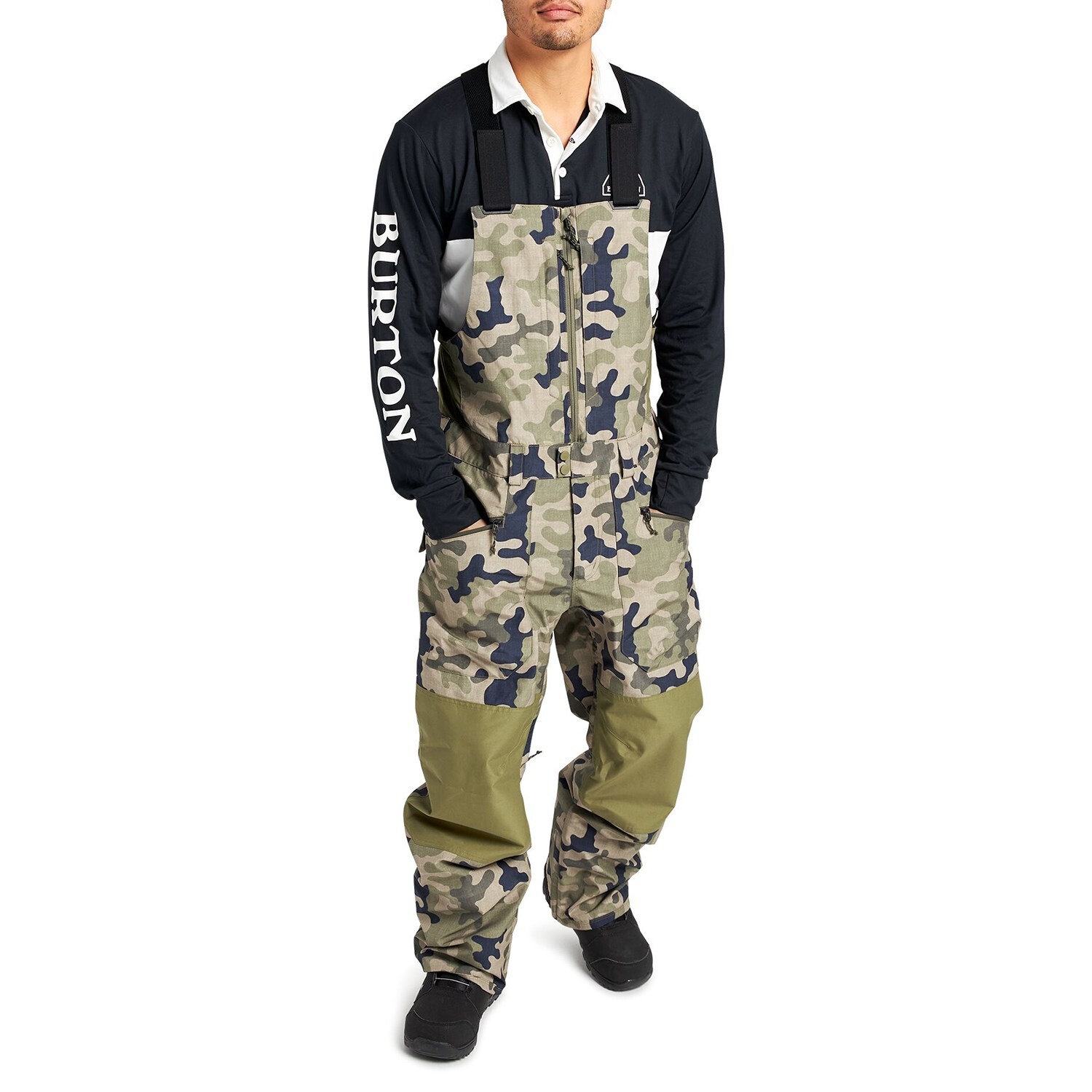 

Горнолыжные брюки с подтяжками Burton GORE-TEX Reserve, оливковый