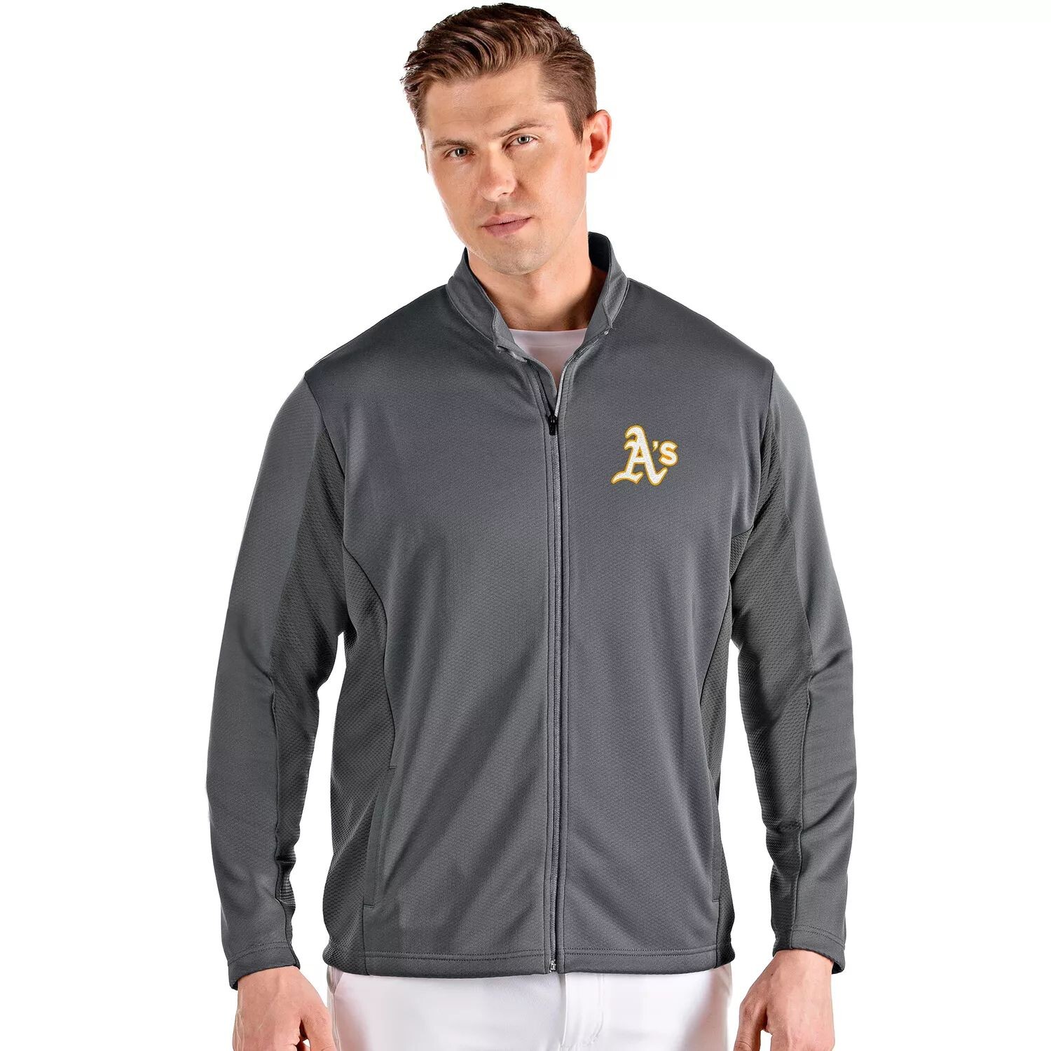 

Мужская куртка на молнии Oakland Athletics, Серый