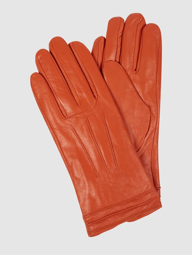 цена Перчатки из кожи наппа ягненка Weikert-Handschuhe, оранжевый