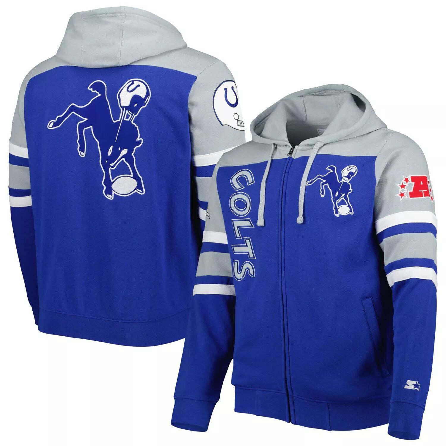 

Мужская куртка с молнией во всю длину и логотипом Royal Indianapolis Colts Extreme Vintage Logo Starter