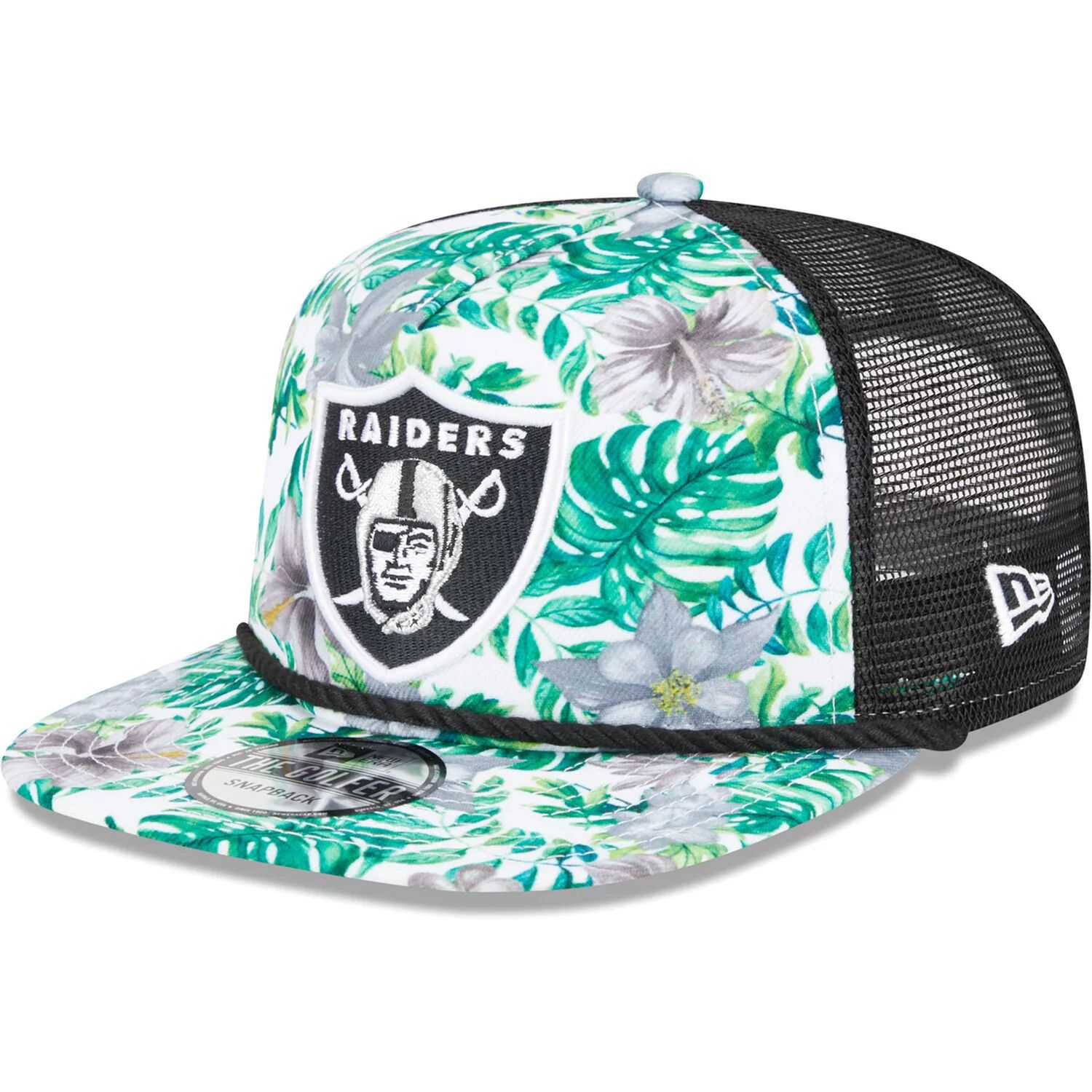 

Мужская кепка New Era White Las Vegas Raiders Botanical 9FIFTY Snapback