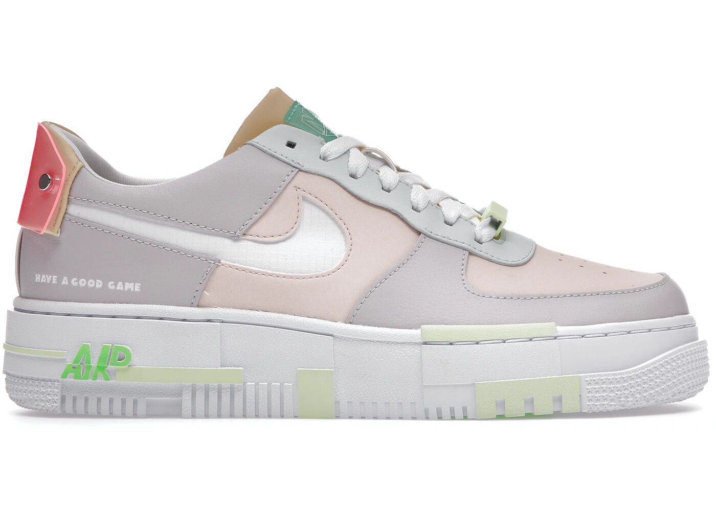

Кроссовки Nike Air Force 1 Low Pixel LPL женские, серый / желтый