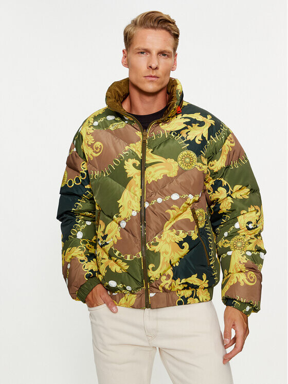 

Пуховик стандартного кроя Versace Jeans Couture, зеленый